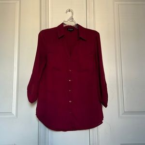 Maroon Button Down